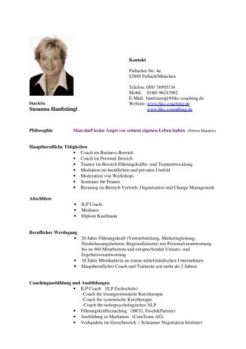 Profil von Susanna HanfstÃ¤ngl - HKC-Consulting