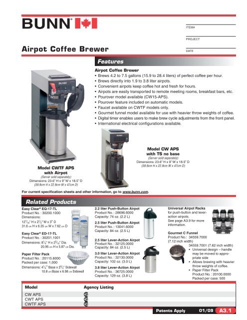 Bunn airpot coffee brewer sale
