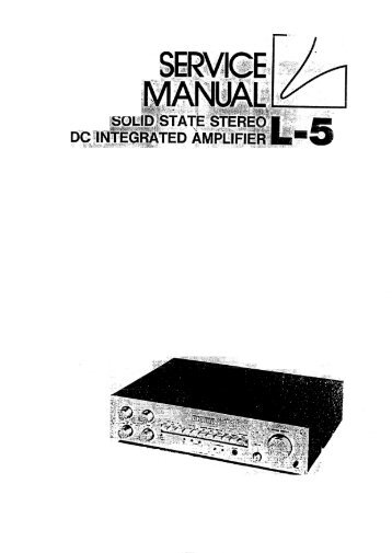 Service manual of Luxman L5 click here.