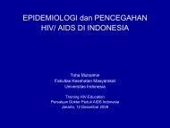 EPIDEMIOLOGI dan PENCEGAHAN HIV/ AIDS DI INDONESIA