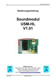 Bedienungsanleitung Soundmodul USM-HL V1.01 - Beier-Electronic