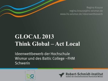 Was ist GLOCAL? - Hochschule Wismar