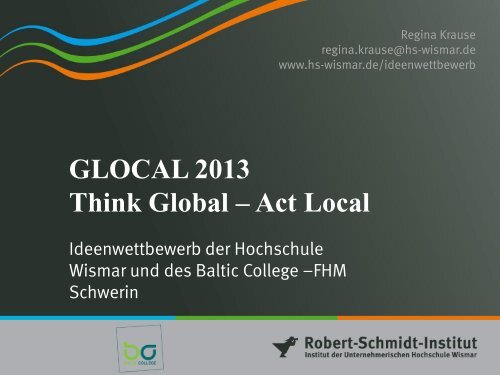 Was ist GLOCAL? - Hochschule Wismar