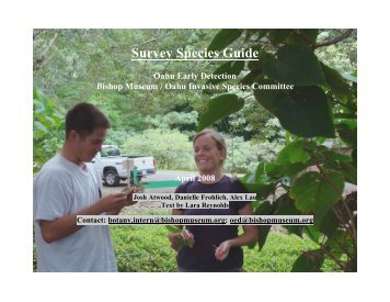 OED survey species guide