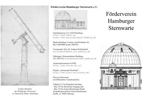 Flyer FHS 2005 - Hamburger Sternwarte