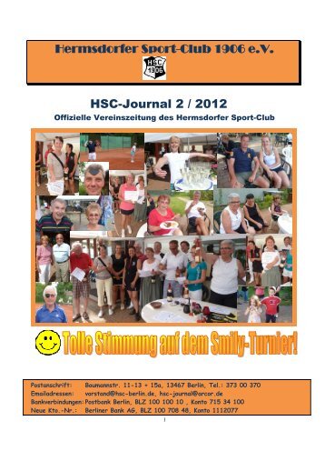 Hermsdorfer Sport-Club 1906 e.V. HSC-Journal 2 / 2012