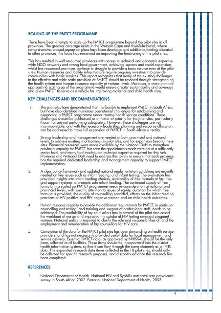 PMTCT, and National's - Health Systems Trust