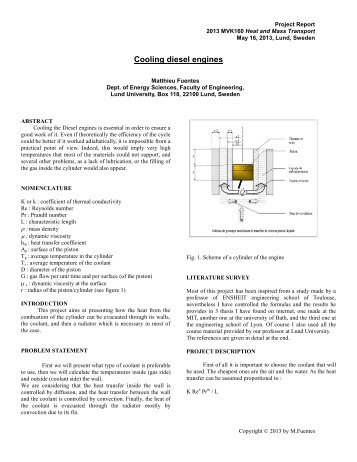 Cooling diesel engines