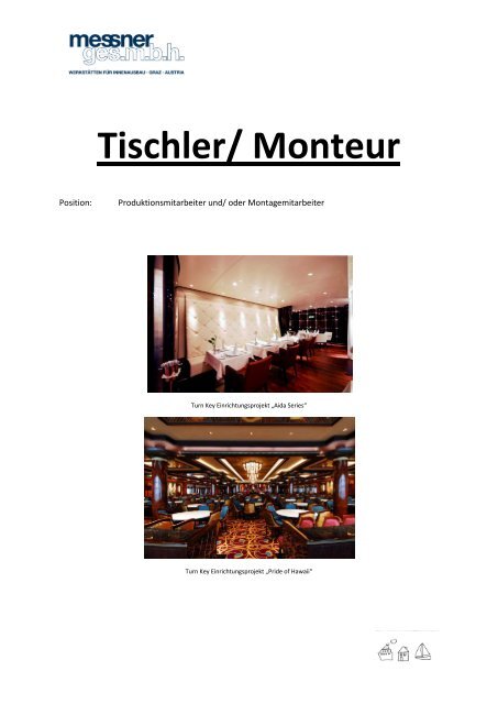 Tischler/ Monteur - HTL & HTBLA Hallstatt