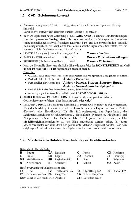 AutoCAD (R) 2002 - Arbeitsbehelf (1340 KB) - HTL 1