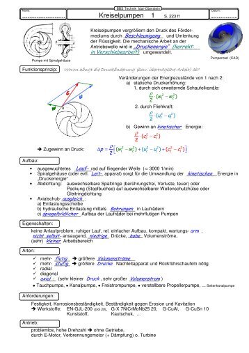 5. Kreiselpumpen - H. Klinkner