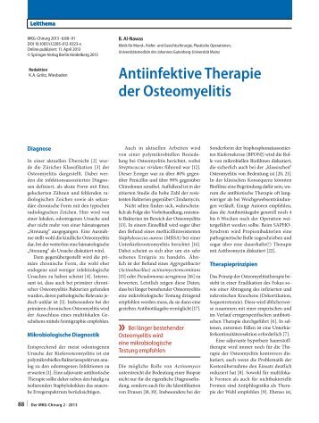 Antiinfektive Therapie der Osteomyelitis - Dr.-Horst-Schmidt-Kliniken ...