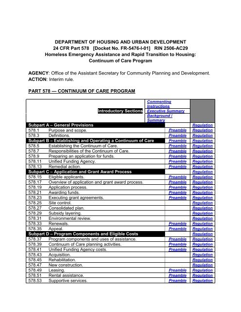 Coc Program Interim Rule Formatted Version Onecpd