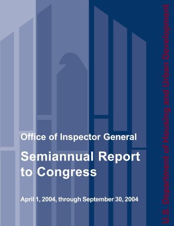 Semiannual Report to Congress - HUD