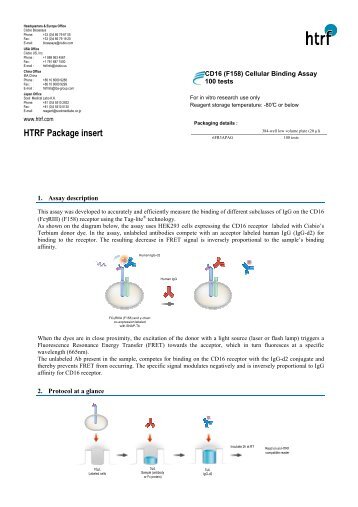 HTRF Package insert - Cisbio Bioassays
