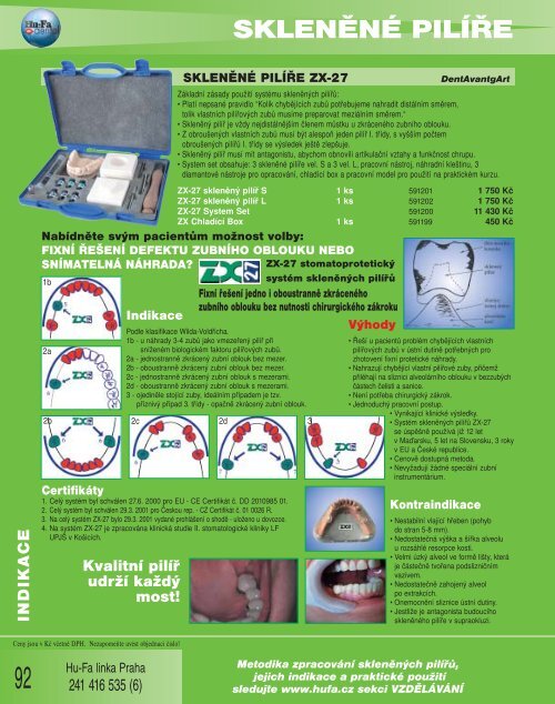 SKLENÄNÃ PILÃÅE - Hu-Fa Dental