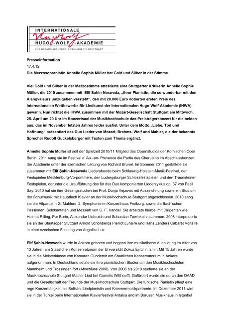 PDF zum Download (116 KB) - Internationale Hugo-Wolf-Akademie
