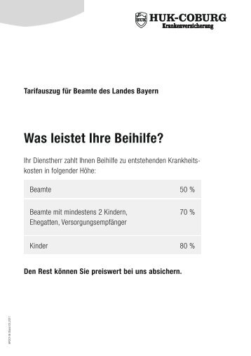 Was leistet Ihre Beihilfe? - Huk Coburg in Darmstadt
