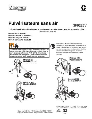 Pulvérisateurs sans air - Graco Inc.