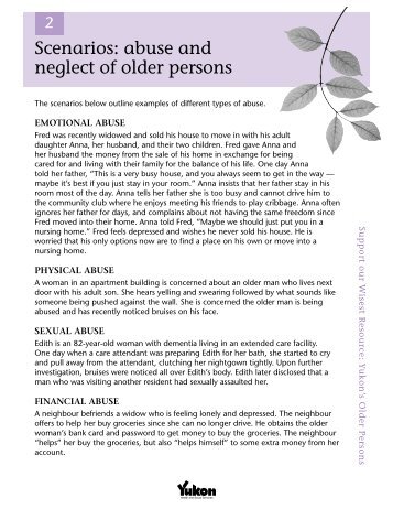 Scenarios: abuse and neglect of older persons [232.17 KB ]