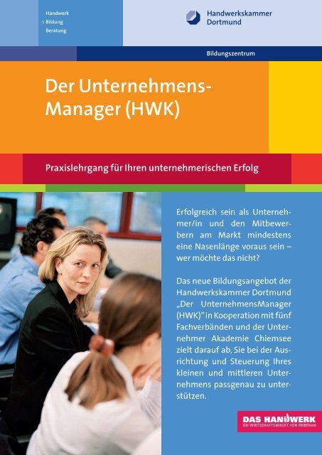 Der UnternehmensManager HWK download - Handwerkskammer ...