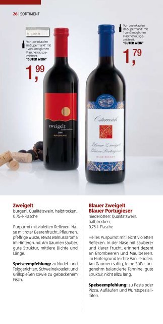 Das Weinsortiment inkl. aller Top-Aktionen!