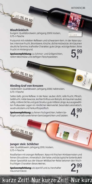 Das Weinsortiment inkl. aller Top-Aktionen!