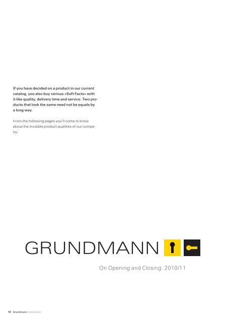 CATALOGUE 2010/11 - Grundmann Beschlagtechnik GmbH