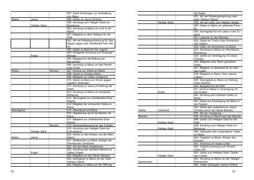 Gebete Verzeichnis (PDF) - Herzmariens.de