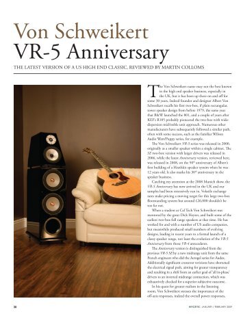 Von Schweikert VR-5 Anniversary - Hificritic.com