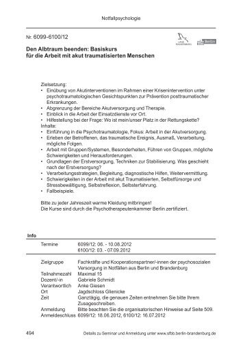Notfallpsychologie 2012 - SFBB Berlin-Brandenburg - Berlin ...
