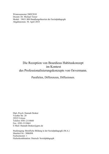 Bourdieu-Oevermann - Hannahdenker.de