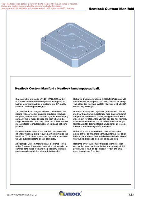 Heatlock ESB2, Electric Sprue Bushing