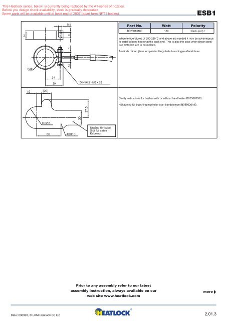 Heatlock ESB2, Electric Sprue Bushing