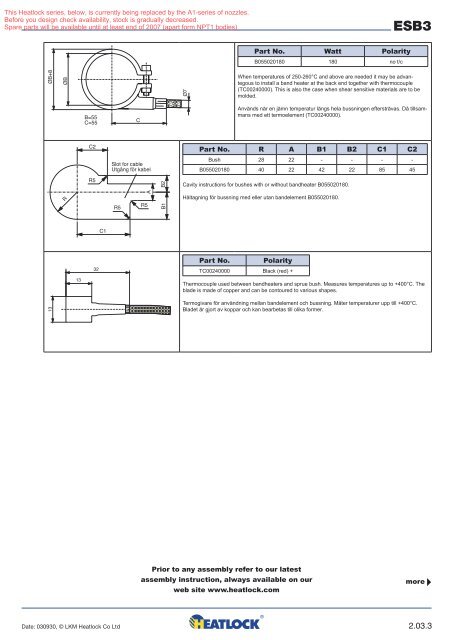 Heatlock ESB2, Electric Sprue Bushing