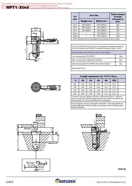 Heatlock ESB2, Electric Sprue Bushing