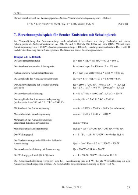 Leistungsstufen im KW Bereich - HAM-On-Air