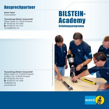 Broschüre Bilstein-Academy Schulungsprogramm