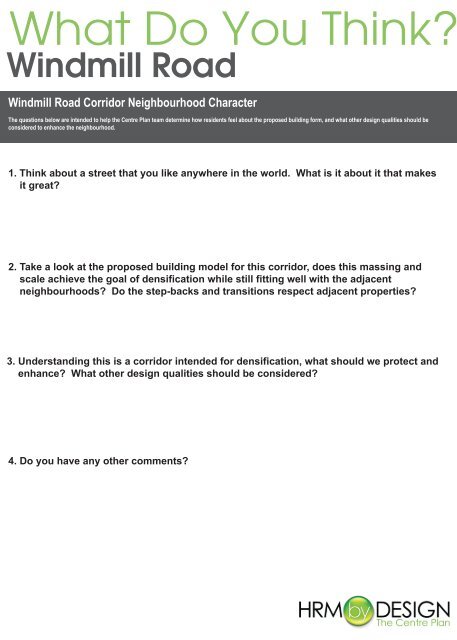 Windmill Road Corridor Zoning