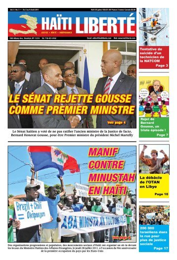 LE SéNAT REJETTE GOUSSE COMME PREMIER ... - Haiti Liberte