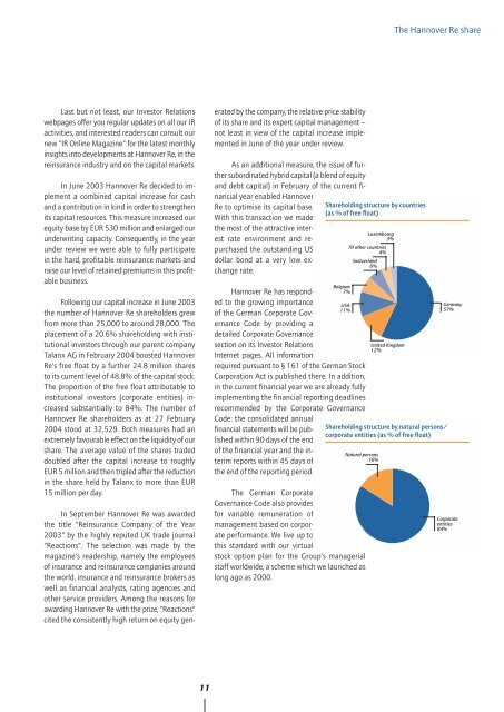 Annual Report 2003 - Hannover Re