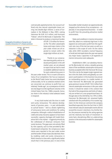 Annual Report 2003 - Hannover Re