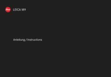 LEICA M9 LEIC A M9 Anleitung / Instructions - GraphicArt AG