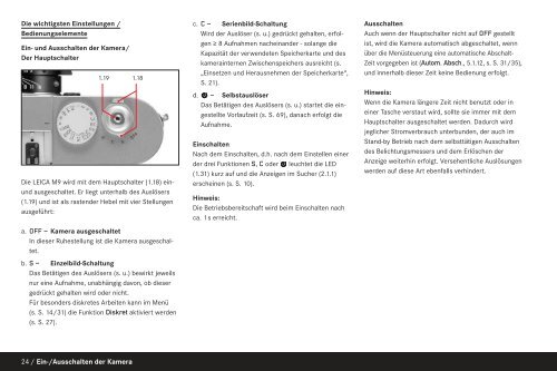 LEICA M9 LEIC A M9 Anleitung / Instructions - GraphicArt AG