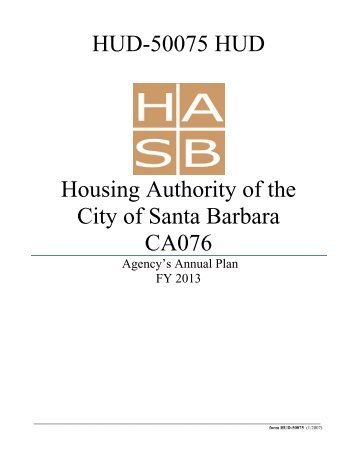 Annual Plan - Housing Authority of the City of Santa Barbara