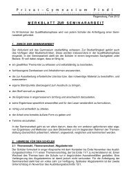 Merkblatt Seminararbeit - pdf - Privat Gymnasium PINDL