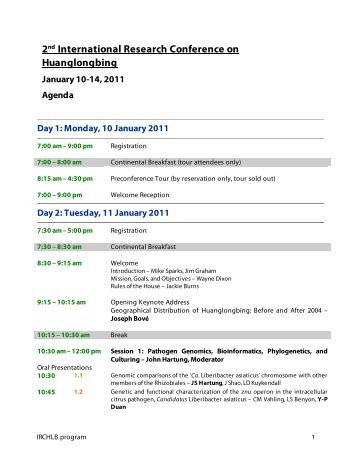 2nd International Research Conference on ... - Florida Citrus Mutual