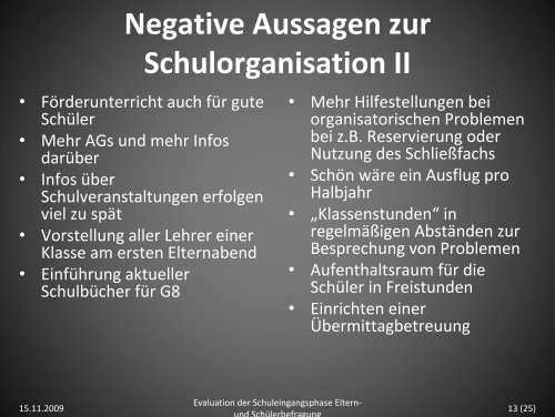 Evaluation der Schuleingangsphase am Gymnasium Waldstraße