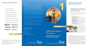 Flyer DWS BasisRente Premium