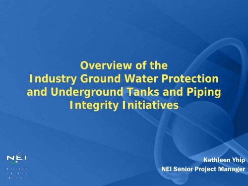 NEI Update January 2011 - Groundwater Protection Council